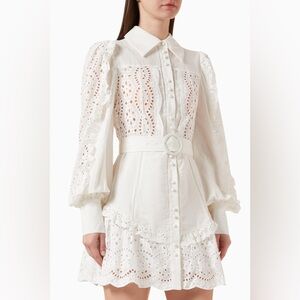 Saint Armont. White Long Sleeve Dress. Retails $490